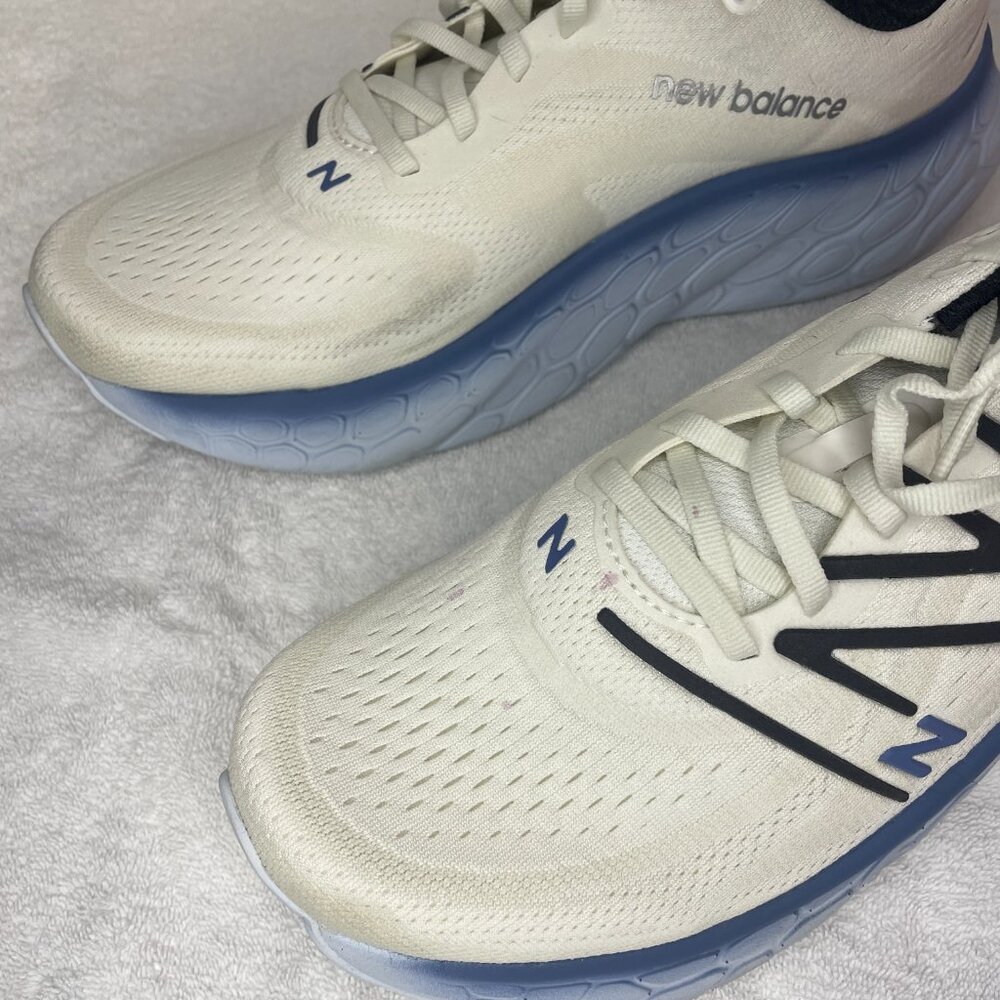 New Balance Fresh Foam x More v4 Sea Salt Ice Blue Men's Lace Up Sneakers - Picture 6 of 10
